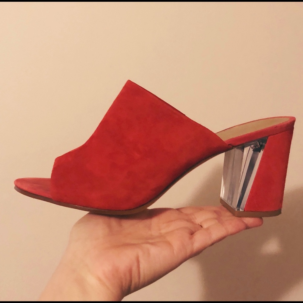Nine West Suede and Lucite Mule